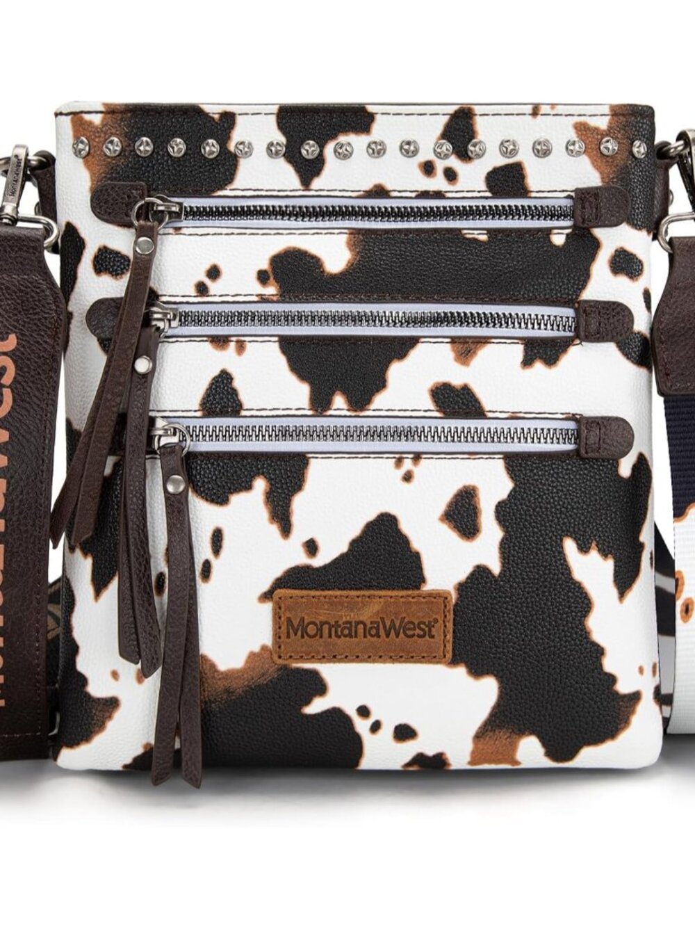 Crossbody Bags for Women Multi Pocket Cross Body Bag Purses with Guitar Strap